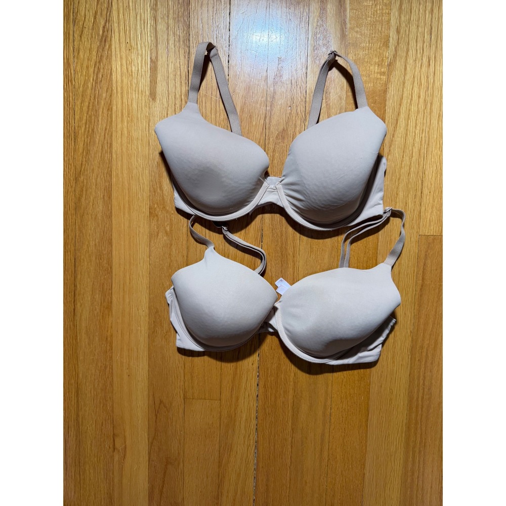 Victoria's Secret T-Shirt Lightly Lined Full Coverage Bra Set 2pk Nude 34D